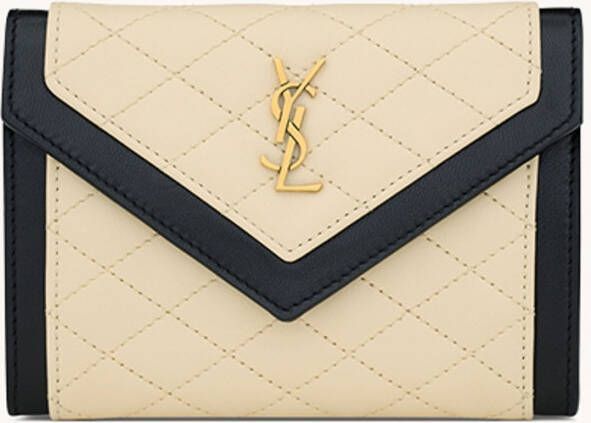 Saint Laurent Gaby Small Envelope portemonnee van quilted lamsleer