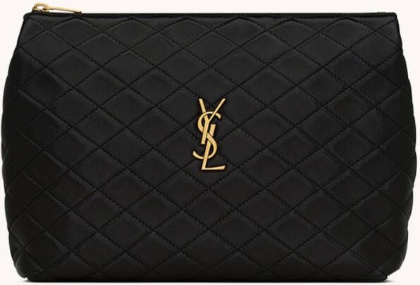 Saint Laurent Gaby toilettas van quilted lamsleer