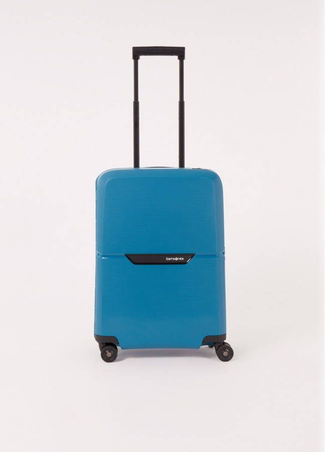 Samsonite Magnum Eco Spinner 55 petrol blue Harde Koffer