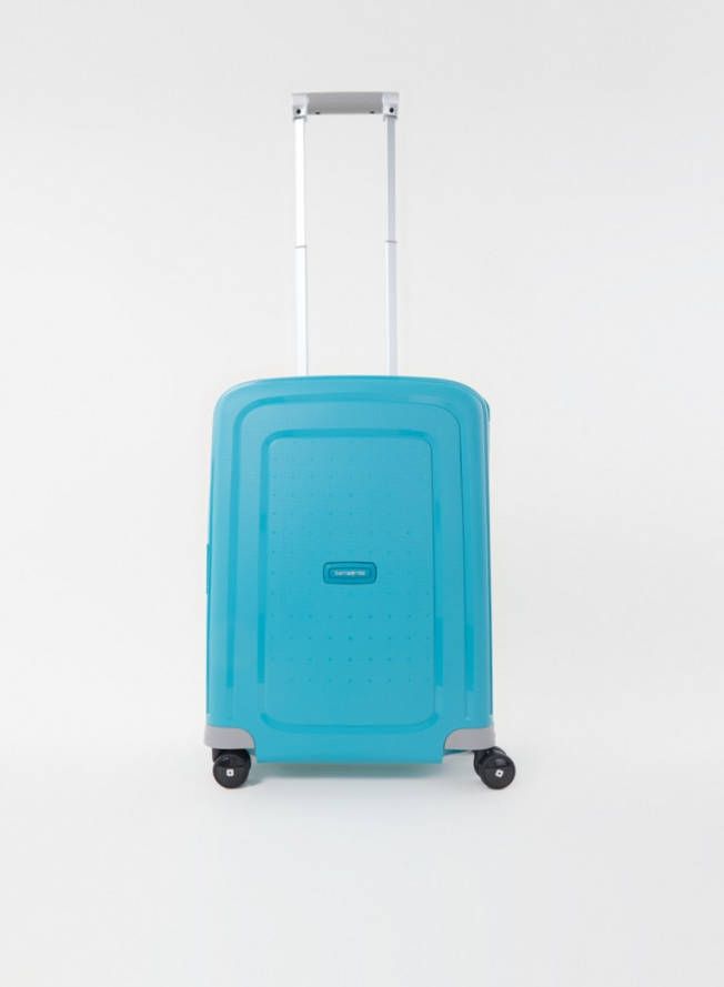 Samsonite S&apos, Cure Spinner 55 aqua blue Harde Koffer