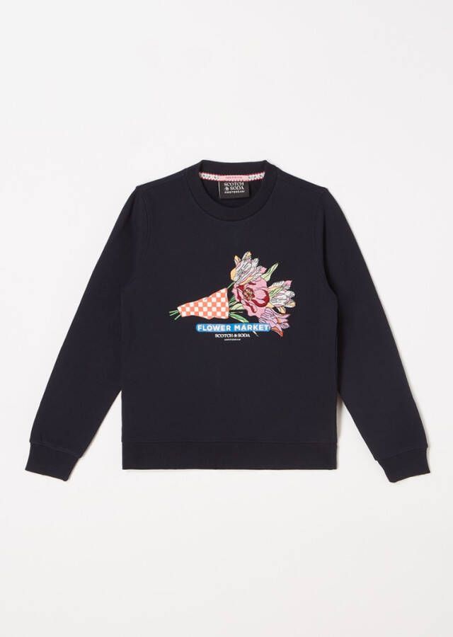 Scotch & Soda Sweater van biologisch katoen met borduring