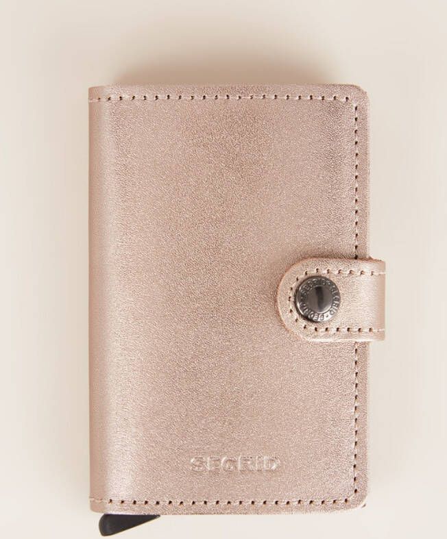 Secrid Miniwallet Portemonnee Metallic champagne & brown Dames portemonnee