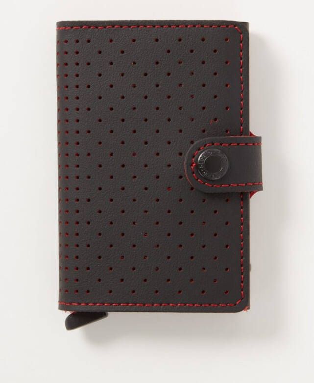 Secrid Miniwallet Portemonnee Perforated black & red Dames portemonnee
