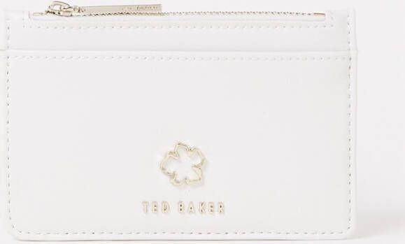 Ted Baker Jorjio Flower Eyelet Zip Card Holder , Beige, Dames
