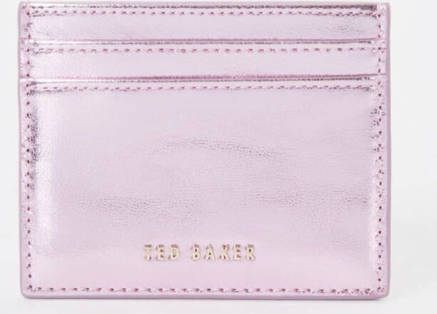 Ted Baker Liibbaa pasjeshouder van leer met metallic finish