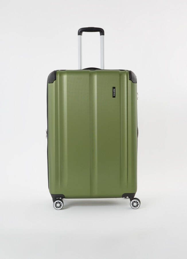 Travelite City 4 Wiel Trolley L Expandable green Harde Koffer