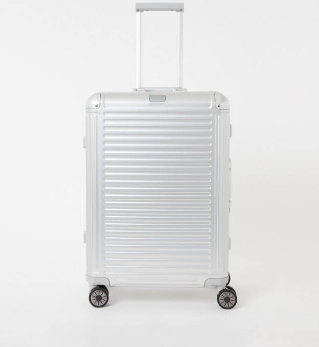 Travelite Next Aluminium 4 Wiel Trolley M silver Harde Koffer