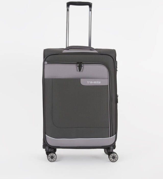 Travelite Viia 4 Wheel Trolley M Expandable anthracite Zachte koffer