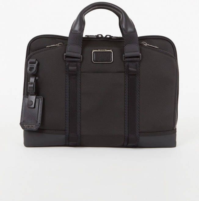 Tumi Academy bussinestas met leren details en 15 inch laptopvak