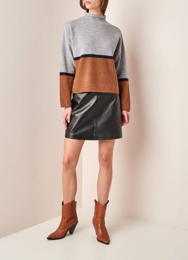 Whistles Aline minirok van leer