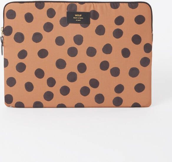Wouf Dots Laptophoes 15" camel Laptopsleeve