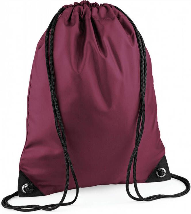 Bagbase Sport Gymtas Bordeaux Rood Met Rijgkoord 45 X 34 Cm Gymtasje Zwemtasje