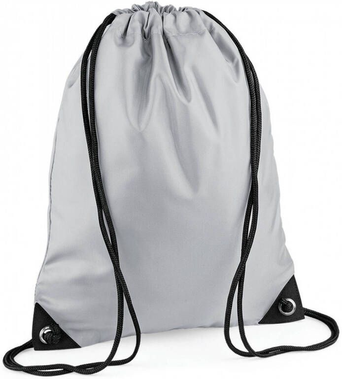 Bagbase Sport Gymtas Lichtgrijs Met Rijgkoord 45 X 34 Cm Gymtasje Zwemtasje