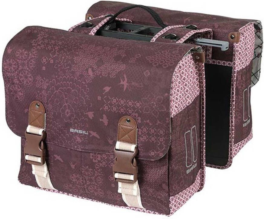 Basil Dubbele Fietstas Boheme Mik 35 Liter Polyester Rood