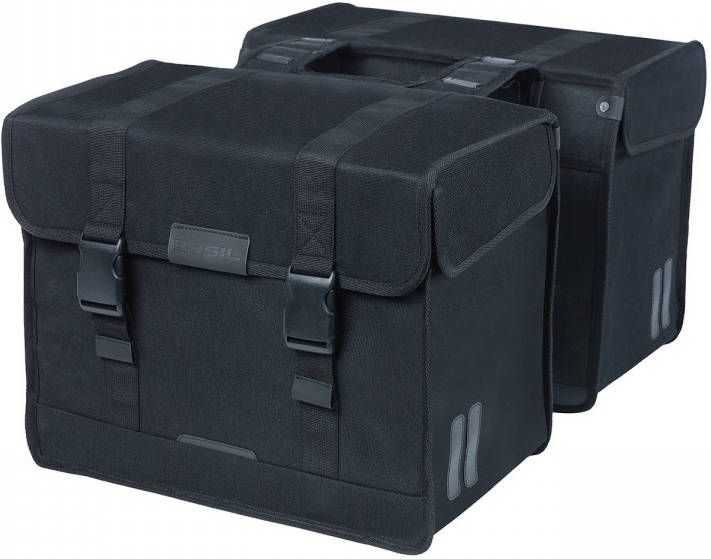 Basil dubbele fietstas kavan eco classic 68 liter Zwart