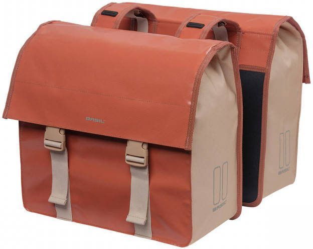 Basil Dubbele Fietstas Urban Load 48 53l Terra Red/rose