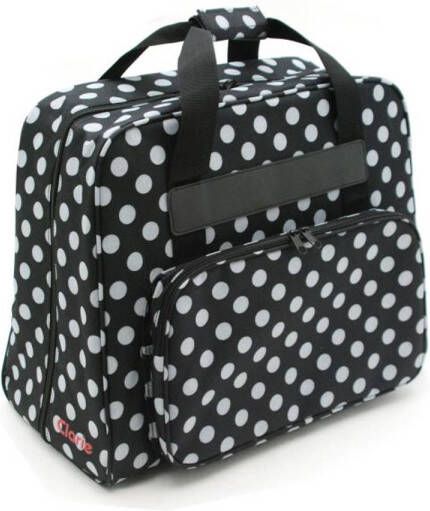 Clarie Universele Naaimachine Opbergtas Zwart Met Stippen
