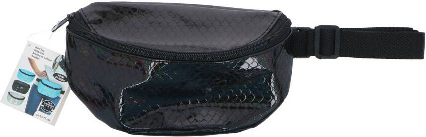 Merkloos Heuptasje/buideltasje/fanny Pack Zwarte Zeemeermin/schubben Print 22 X 15 Cm Heuptassen