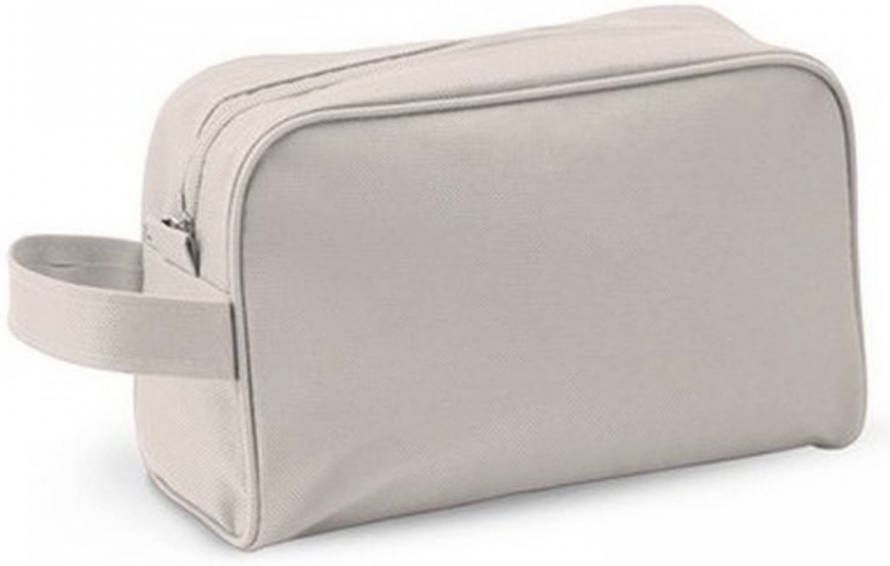 Merkloos Handbagage Toilettas Naturel Met Handvat 21, 5 Cm Voor Heren/dame Toilettassen