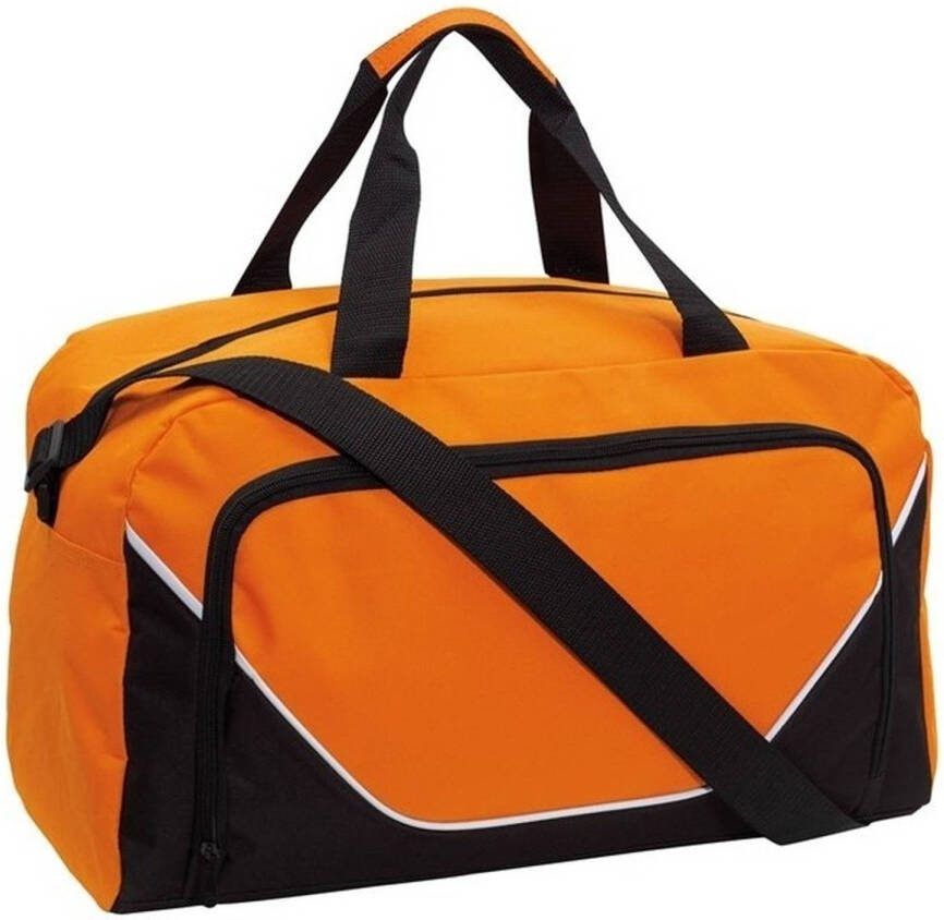 Merkloos Sporttas/reistas Oranje/zwart 29 Liter Sporttassen