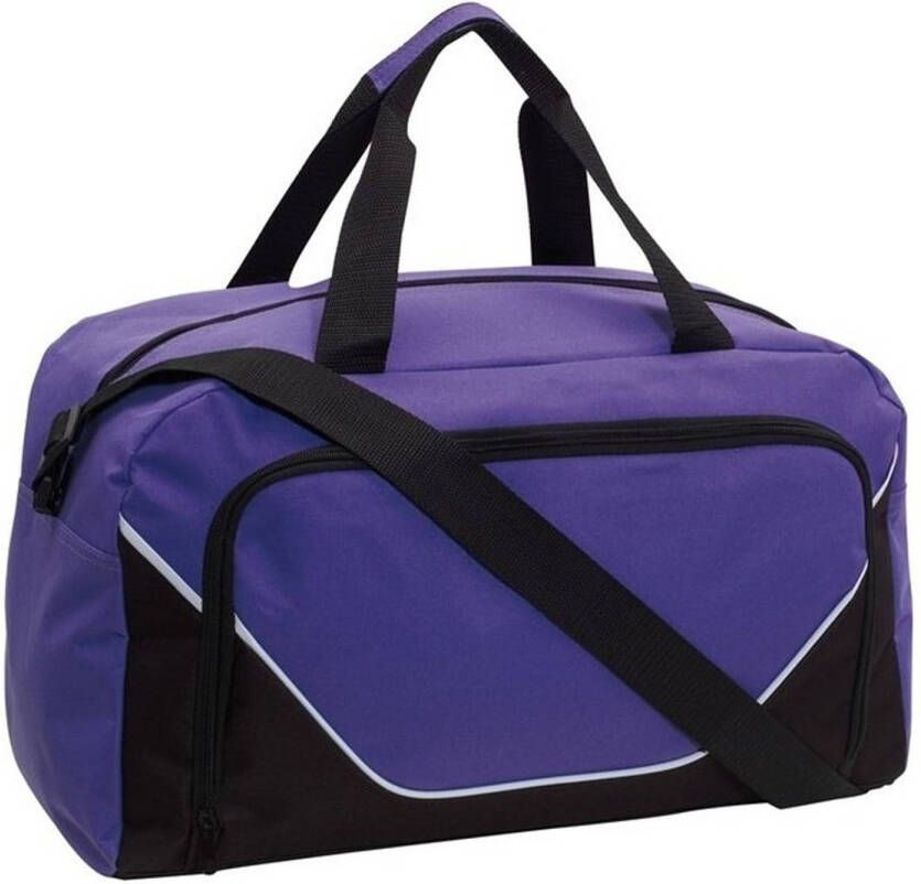 Merkloos Sporttas/reistas Paars/zwart 29 Liter Sporttassen