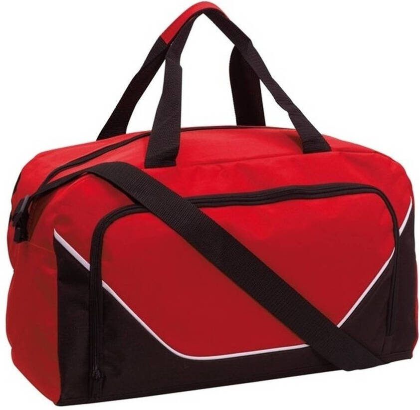 Merkloos Sporttas/reistas Rood/zwart 29 Liter Sporttassen