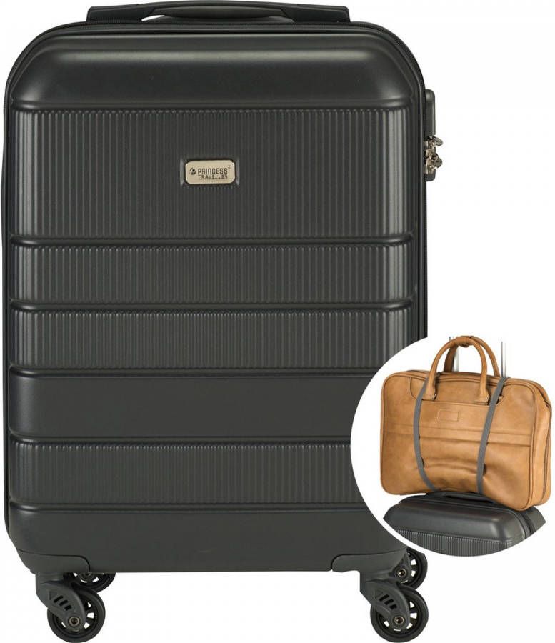 Princess Traveller Florence Handbagagekoffer Met Strap Antraciet S 55cm