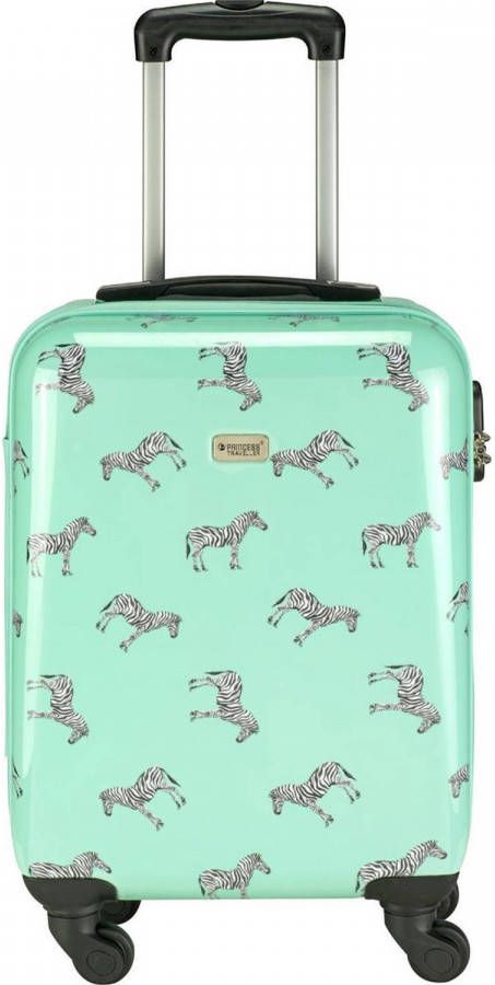 Princess Traveller Trendy Animal Zebra Cabin Trolley S mint Harde Koffer