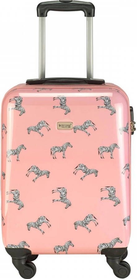 Princess Traveller Trendy Animal Zebra Cabin Trolley S pink Harde Koffer