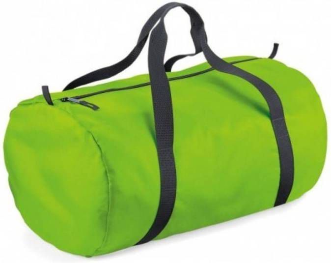 Bagbase Lime Groene Ronde Polyester Sporttas/weekendtas 50 X 30 X 26 Cm Sporttassen