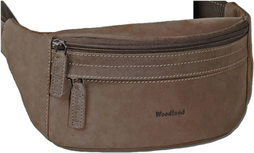 Woodland Leren Heuptas Buideltas Soft Look Leder Bruin