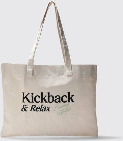 boohoo Kick Back & Relax Tote Bag, Stone