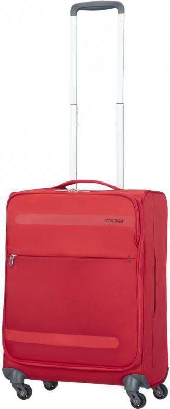 american tourister herolite super light spinner 55 expandable volcanic black