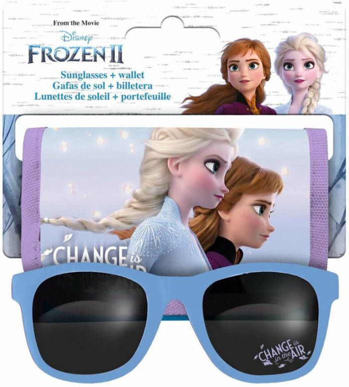 Disney Portemonnee Met Zonnebril Frozen Ii Blauw 2 delig