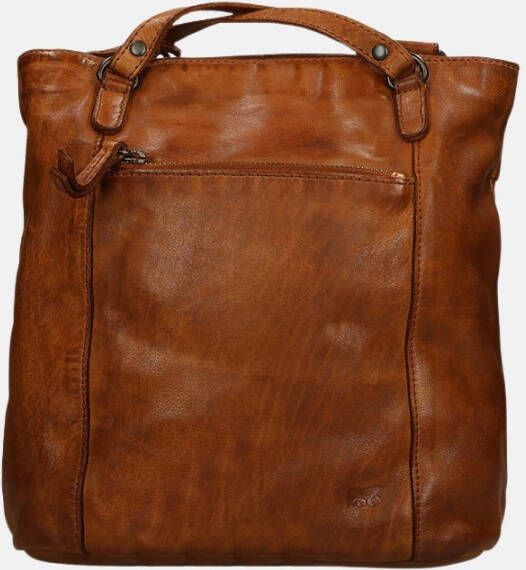 Bear Design Cow Lavato Sandy Schouder/Rugtas Cognac