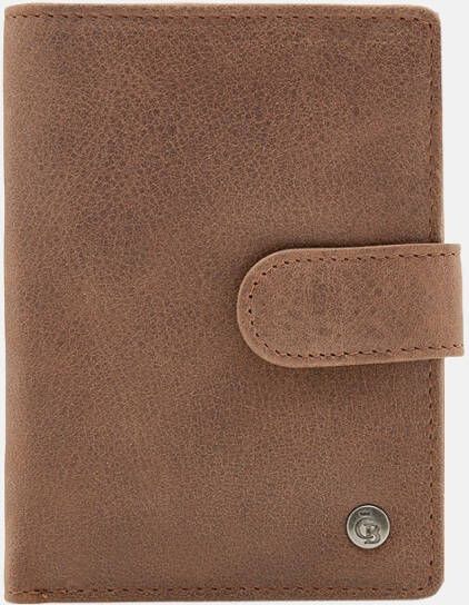 Castelijn & Beerens Tri-fold portemonnees Carisma Tri Fold Zip Wallet Bruin