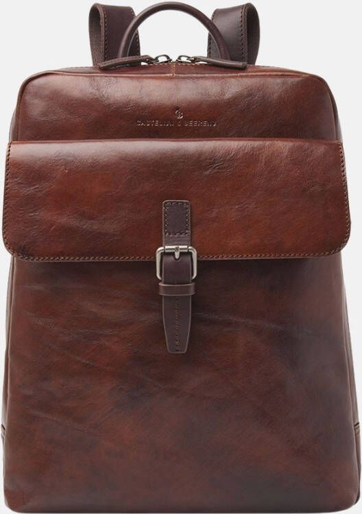 Castelijn & Beerens Rien Laptop Rugzak 15.6&apos, &apos, + tablet RFID cognac backpack