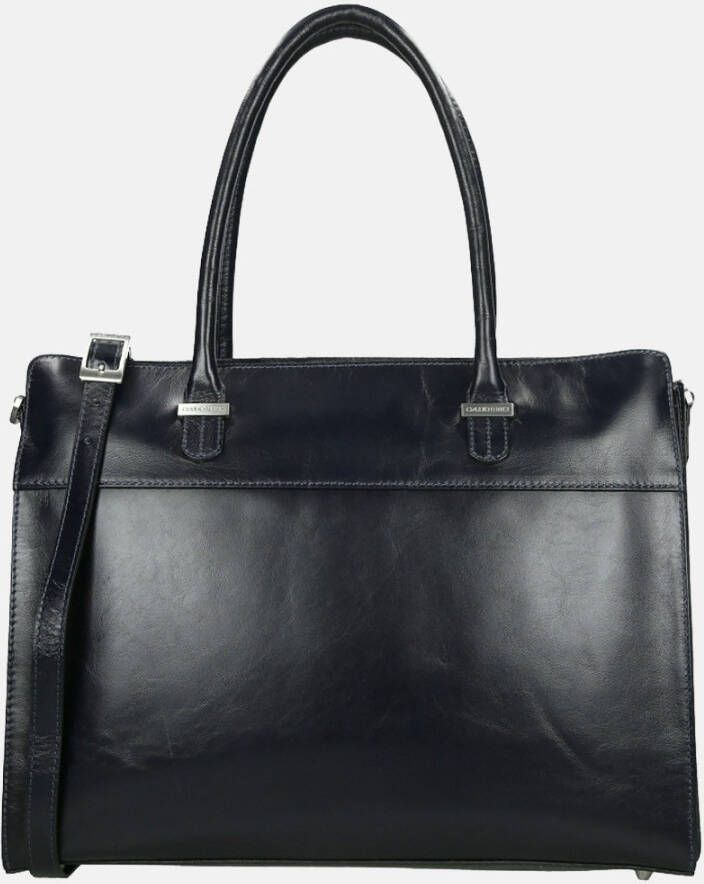Claudio Ferrici Classico shopper/laptoptas 15 inch navy