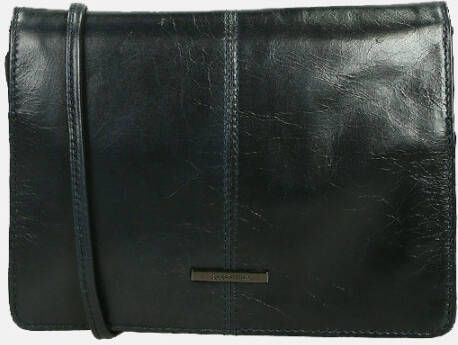 Claudio Ferrici Pelle Vecchia Wallet on a String navy Dames portemonnee