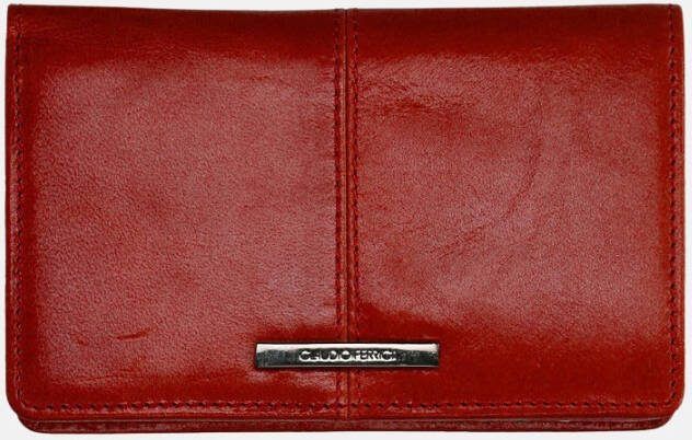 Claudio Ferrici Pelle Vecchia portemonnee red