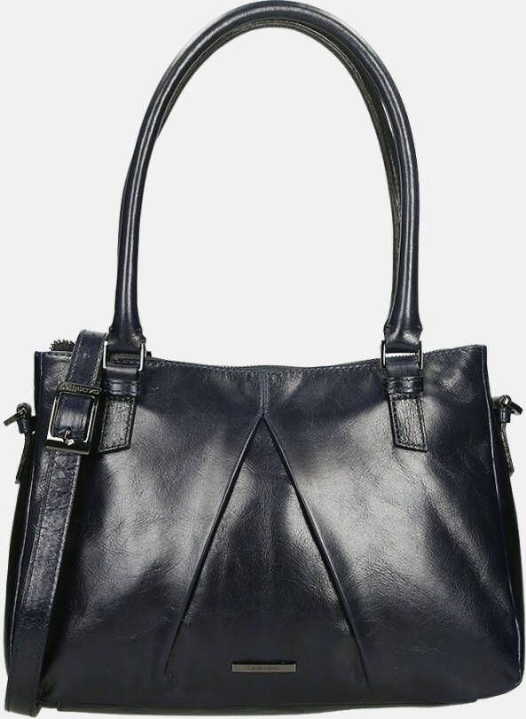 Claudio Ferrici Pelle Vecchia Dames Schoudertas Navy 22057