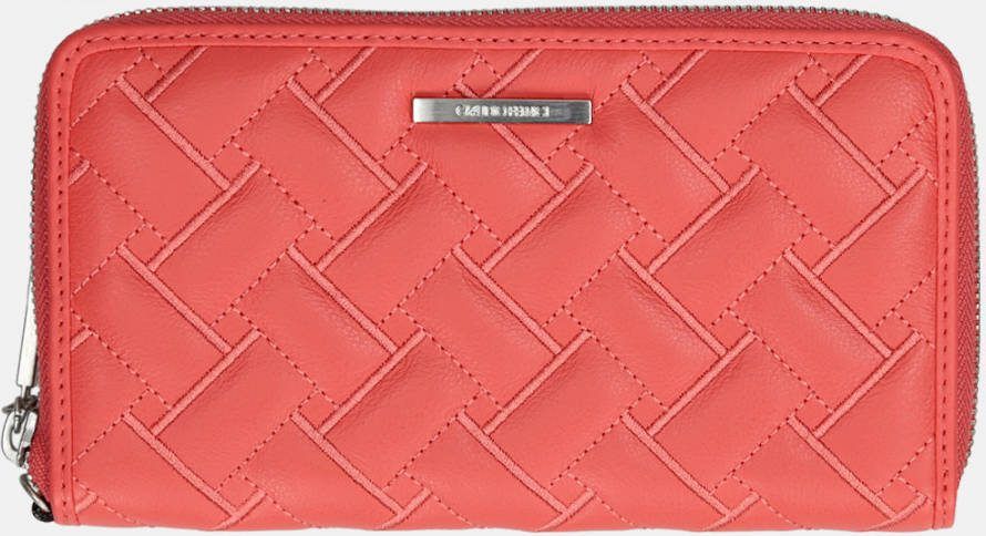 Claudio Ferrici Woven portemonnee L peach
