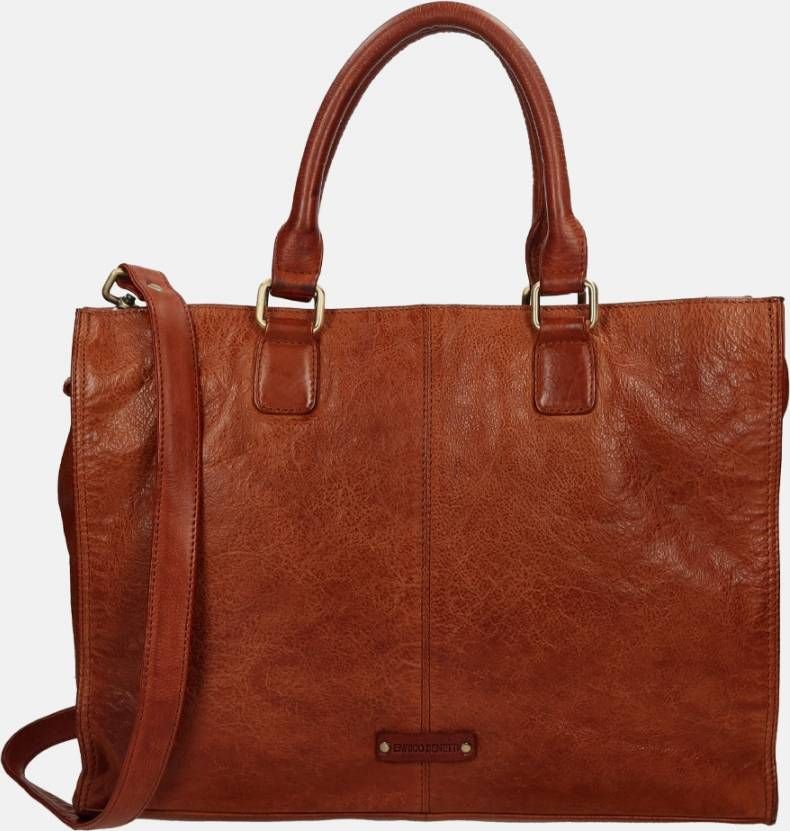 Enrico Benetti laptoptas 15 inch cognac