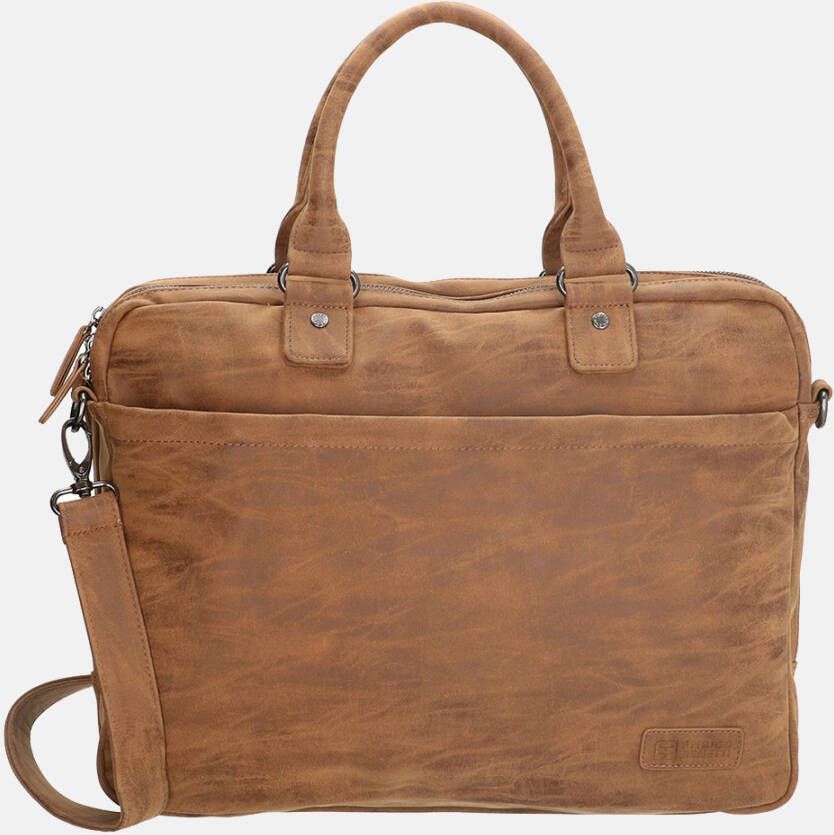 Enrico Benetti Madrid Laptop Schoudertas 15" Bruin