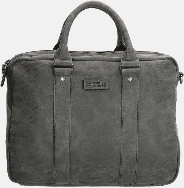 Enrico Benetti Madrid laptoptas 15.6 inch zwart/grijs