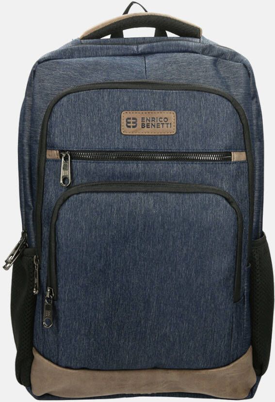 Enrico Benetti Munchen laptoprugzak 17 inch blauw