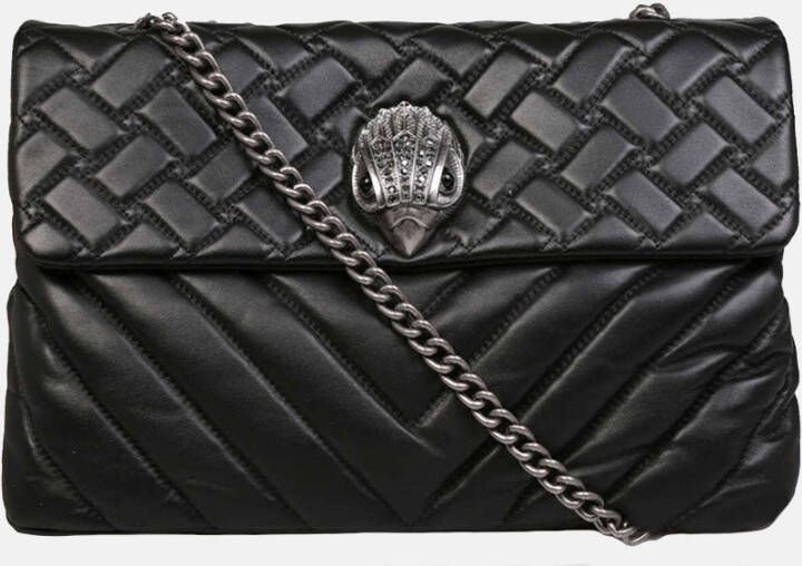 Kurt Geiger Kensington Leather schoudertas XXL black
