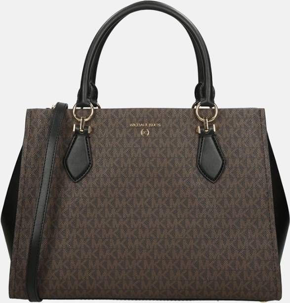 Michael Kors Marilyn Lg Satchel brown/black Damestas