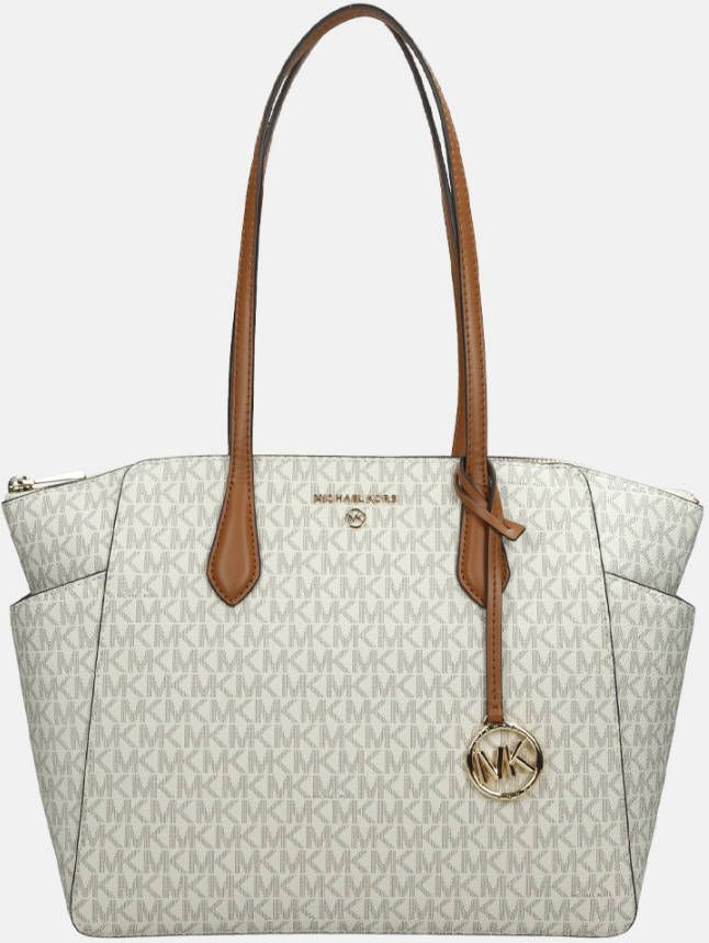 Michael Kors shopper Marilyn Medium met all over logoprint ecru