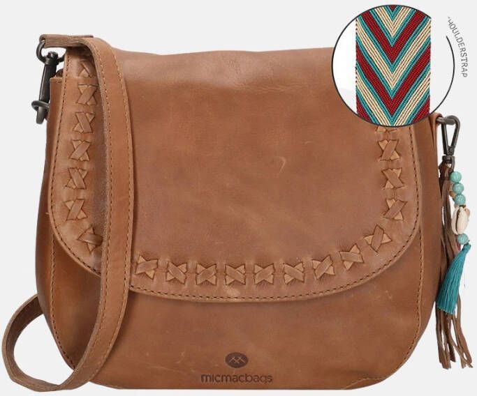 Micmacbags Friendship Klep Schoudertas Bruin